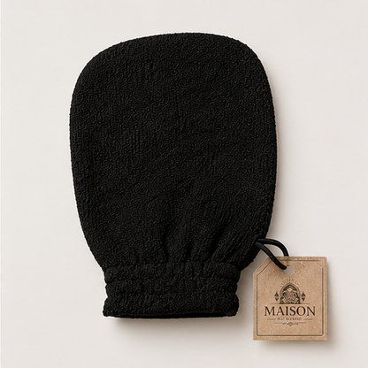 Gant Kessa Noir Exfoliant – Gommage Traditionnel Marocain