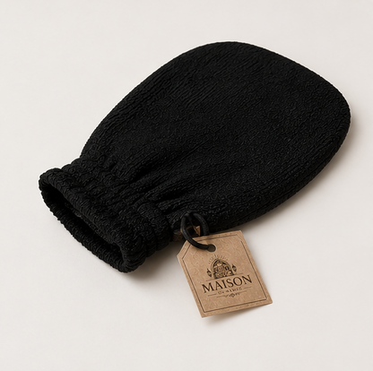 Gant Kessa Noir Exfoliant – Gommage Traditionnel Marocain
